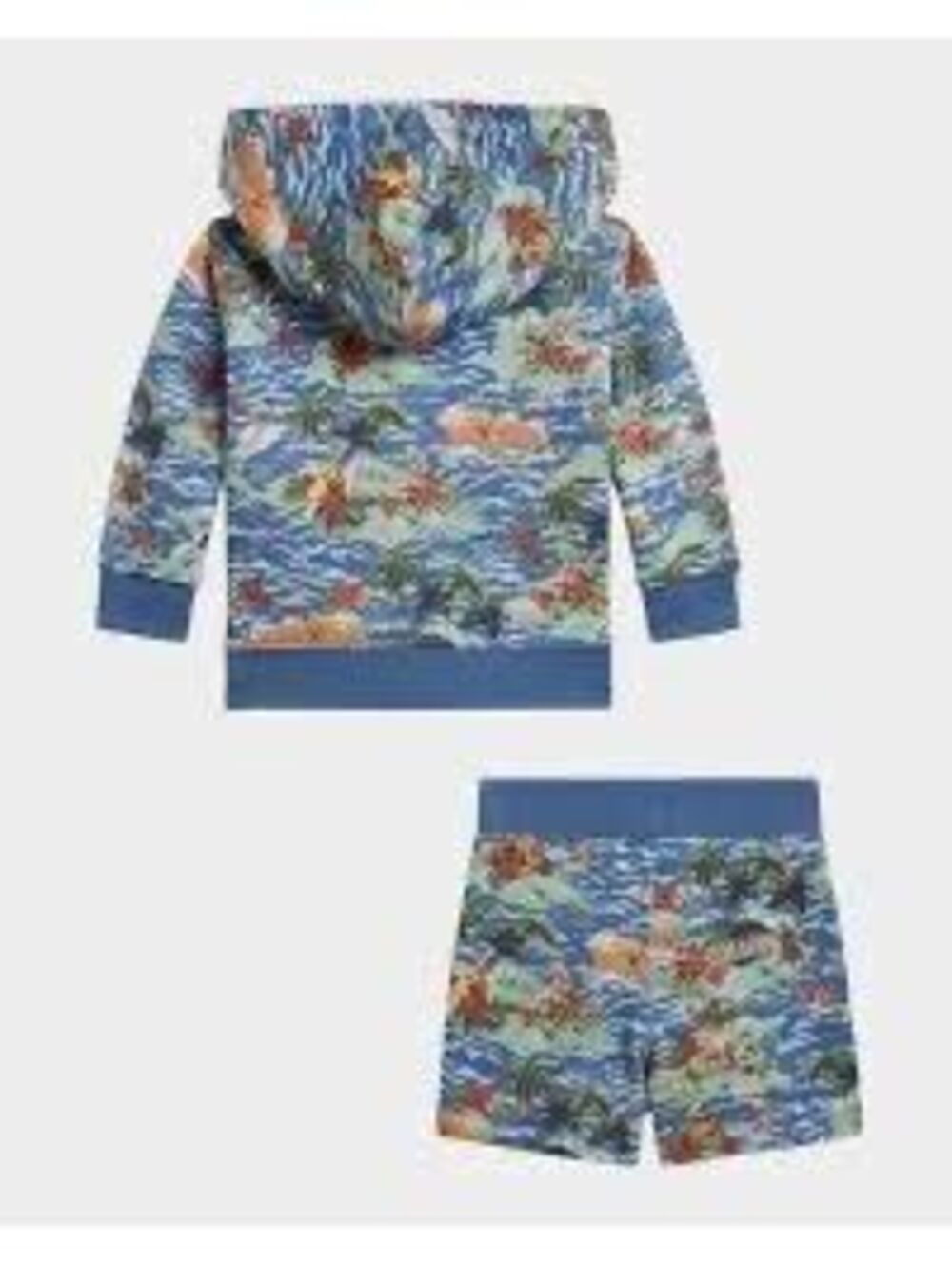 Boys Tropical-Print French Terry Hoodie and short set , S-XL